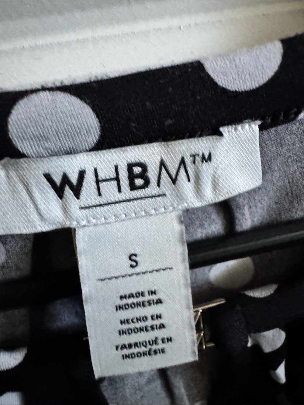 White House Black Market Black and White Polka Dot Top - Picture 2 of 4